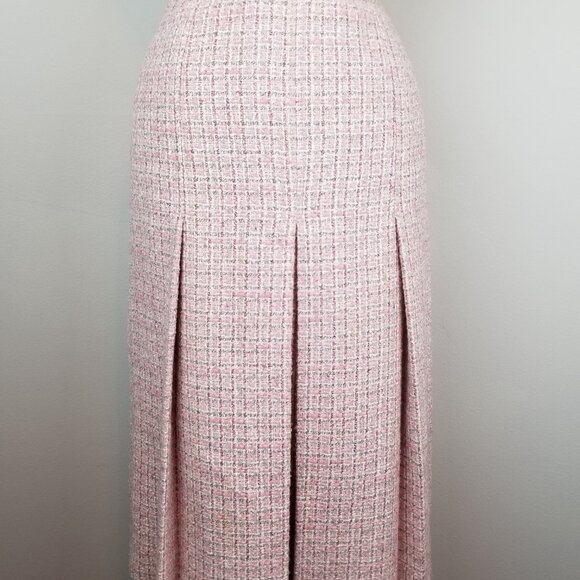 Vintage 1950's Classic Pale Pink Tweed 2 pc Tweed Blazer Skirt Suit Set * Small - Picture 12 of 16